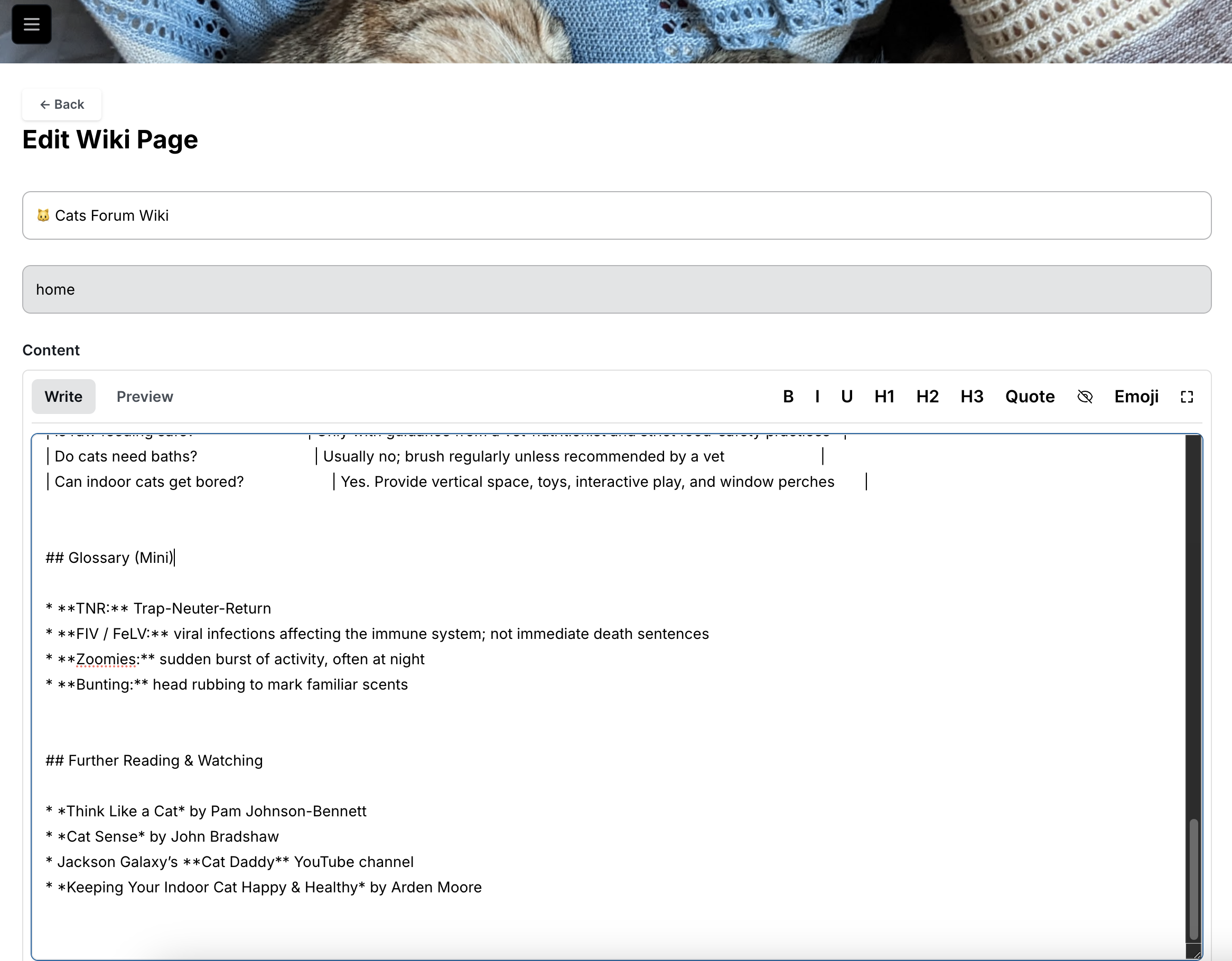 edit wiki example